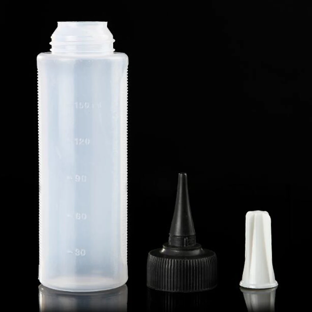 3 Packs Hair Color Bottle Applicator, Plastic Squeeze Bottle for Hair, Dispensing Bottles Nozzle Tip Dye Bottle