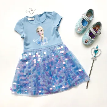 

Fashion Summer Girls Sequins Dresses Toddlers Cospaly Dress Cartoon Girls Tutu Dress Birthday Gown Party Clothes Vestidos