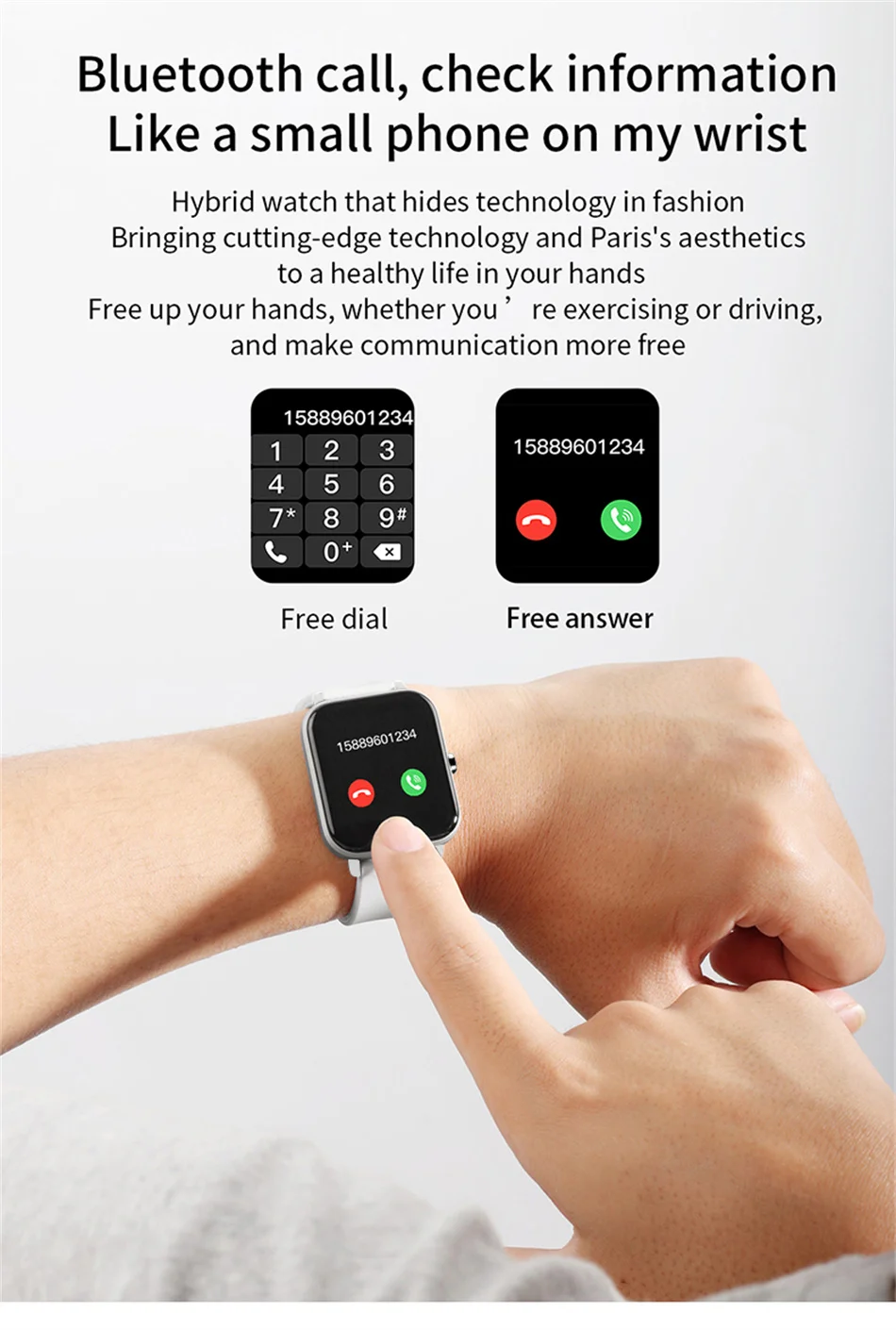 2022 New Women Bluetooth Call Smartwatch Men Customize The Watch Face 1.69 HD Full Touch Screen Fashion Ladies Smart Watch Woman