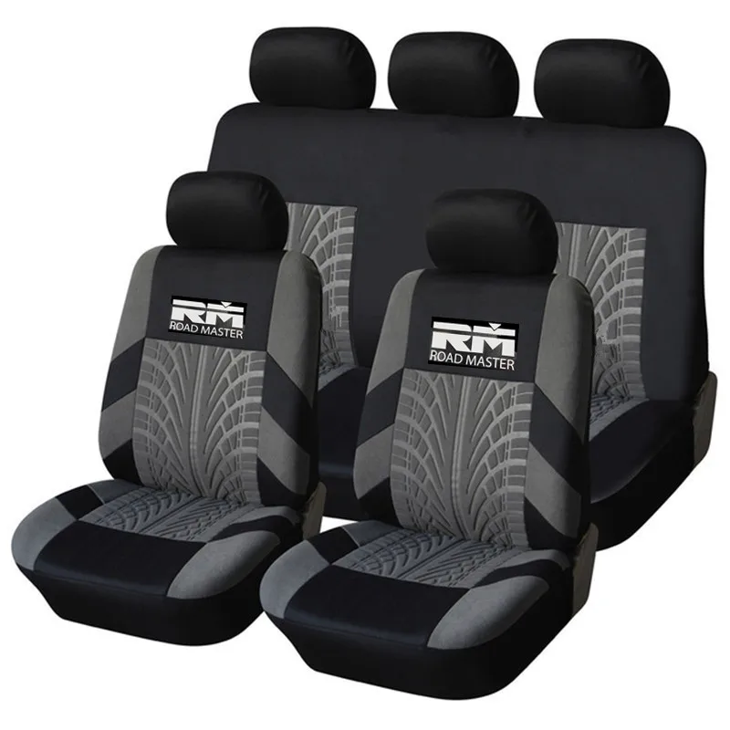 Five seats 9 шт. сиденья автомобиля чехол подходит для большинства автомобилей в форме автомобиля Защитные чехлы для сидений с шины трек детали - Название цвета: Five seats