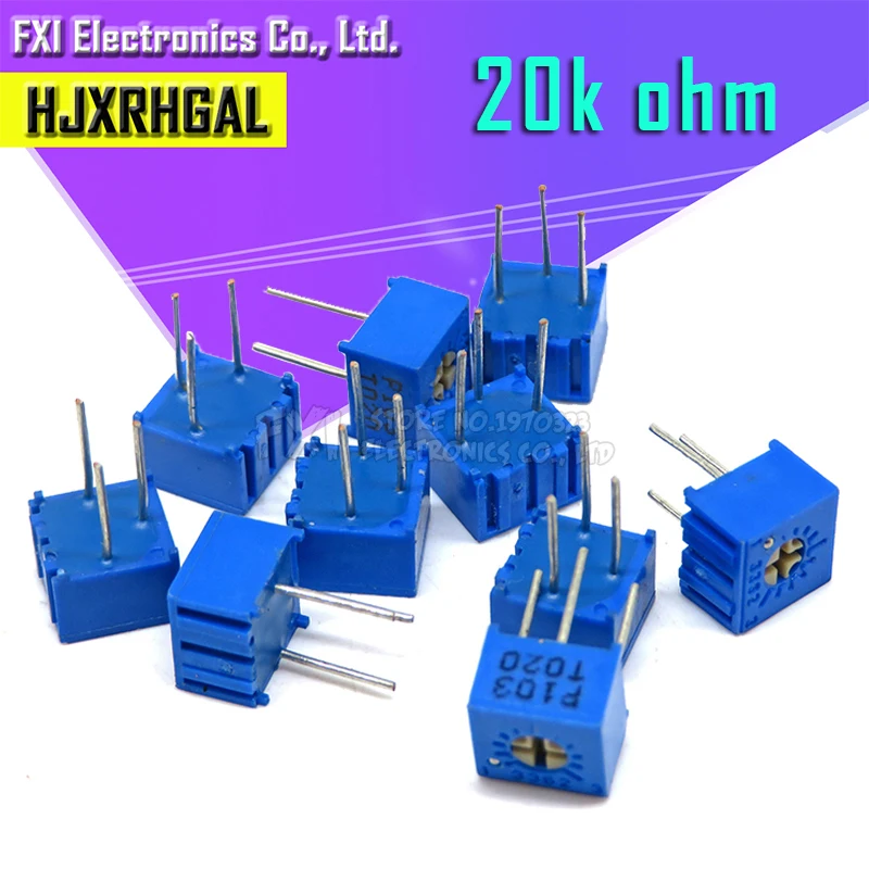 10 шт. 3362P 1 203LF 3362 P 20K Ом 203 P203 Подстроечный резистор подстроечный