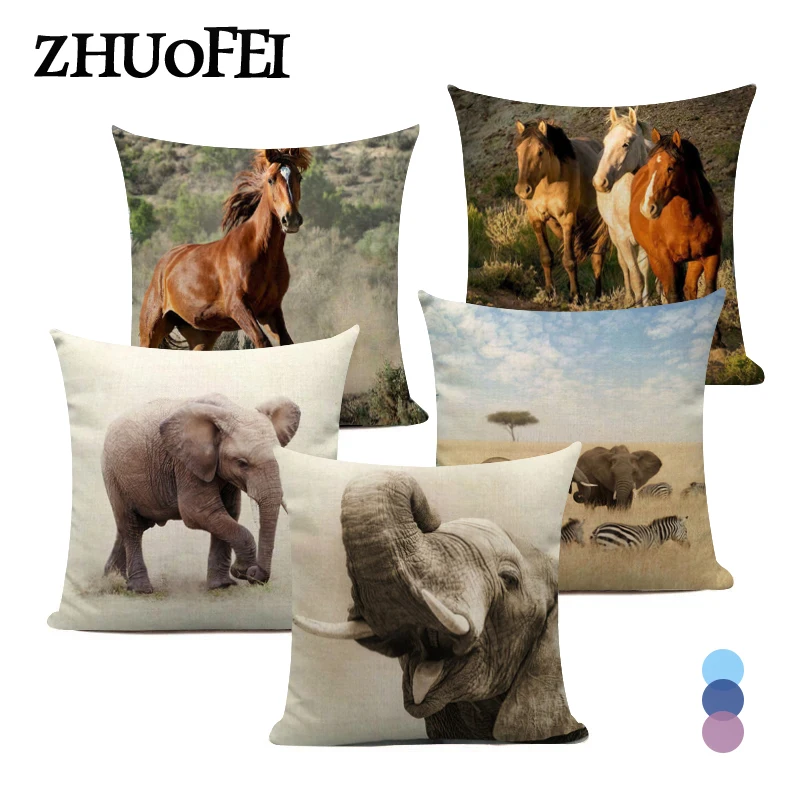 

Animals Print Cushion Covers Home Decor Pillow Covers Linen Throw Pillowcase Bedroom Bedding Pillowslip Living Room Ornaments