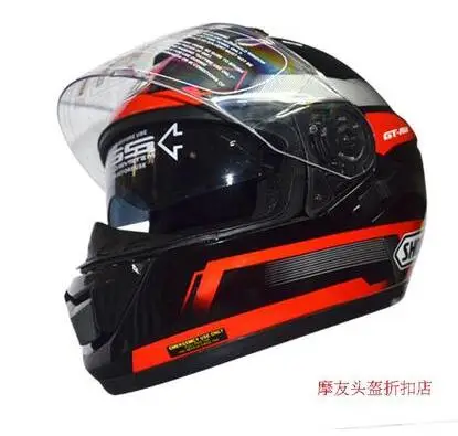 Shoei шлем gt-air шлем дорожный мотоциклетный шлем с двойными линзами - Цвет: Красный