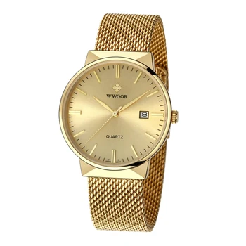 

Women Men Stainless Steel Band Analog Quartz Watch Round Dial Wristwatch