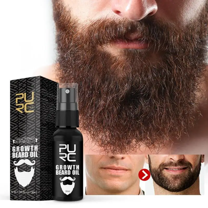 

Pure Beard Growth Oil Men Anti Hair Loss Grow Moustache Essence Oil Thicker Fuller Gentlemen's Beard Hair Extension Pro 30ml