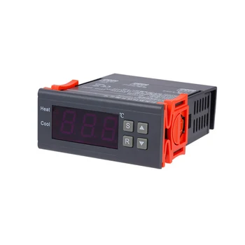 

Mini Digital Temperature Controller 12V/24V 110V-220V Auto Switch Cool&Heat Electronic Thermostat w/NTC