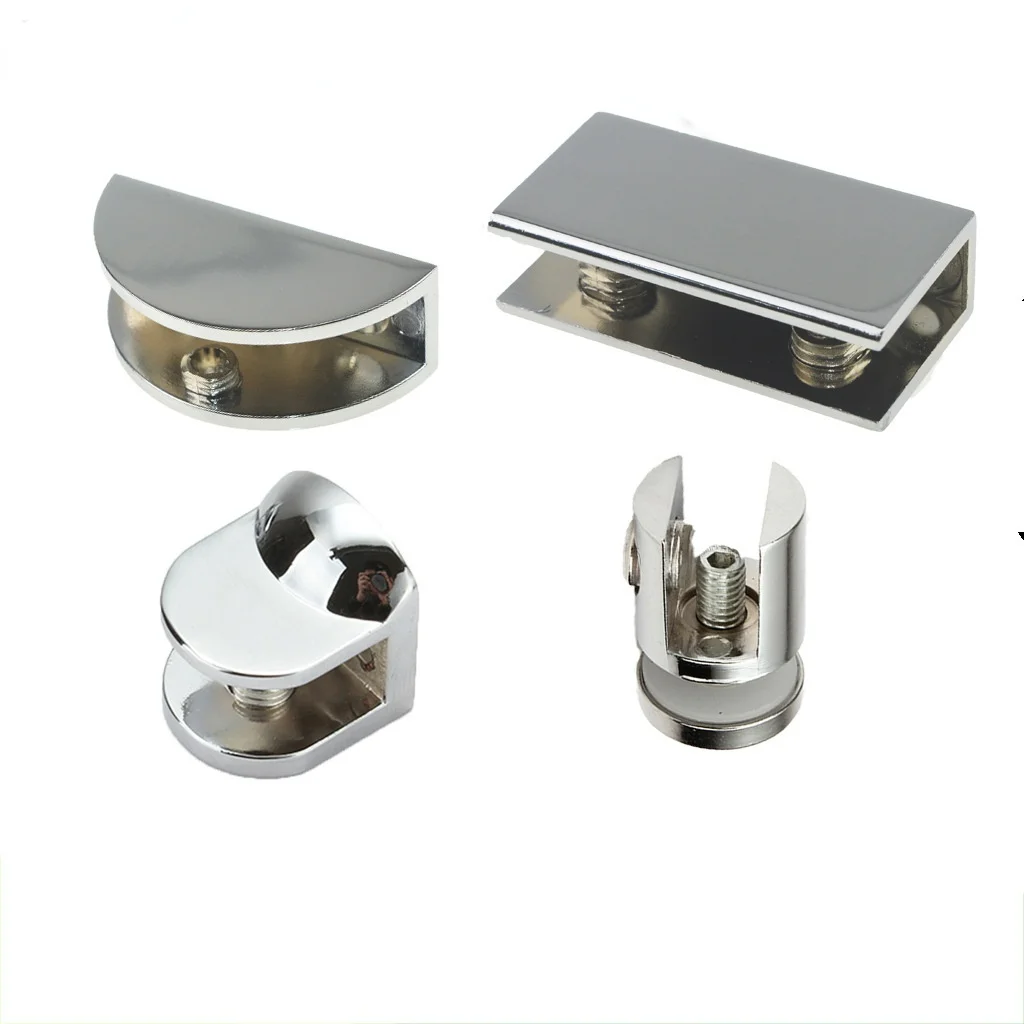 Glass clip fixing mirror holder compartment U-shaped thickened zinc alloy bathroom glass anti-rust | Инструменты