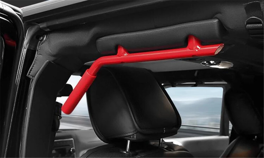 Для Jeep Wrangler 2011- автомобильные аксессуары внутренняя задняя дверь подлокотник Тяговая ручка поручень дополнительный молдинг комплект