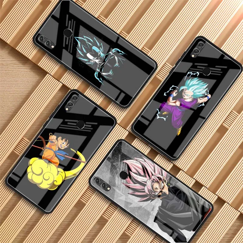 

Dragon Ball z super Goku logo Tempered Glass Phone Case For Huawei P20 P30 lite P20 P30 PRO MATE 20 lite 20 PRO Honor 10