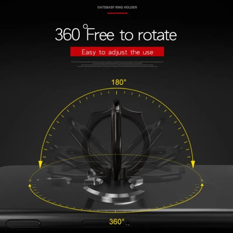 Роскошный Алюминиевый металлический Универсальный перстень для смартфона с