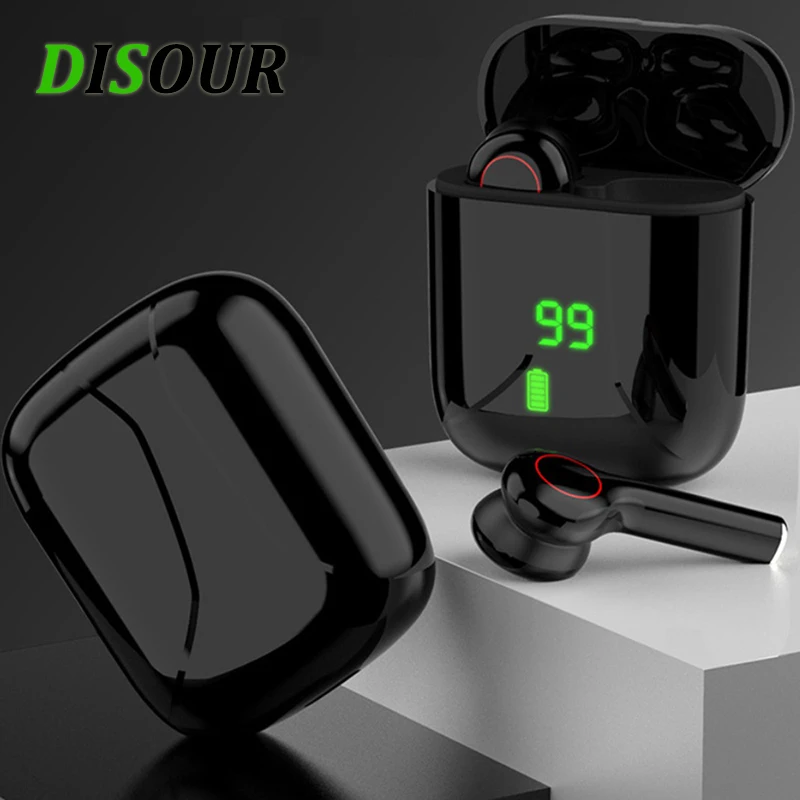 

Беспроводные наушники DISOUR, TWS гарнитура с поддержкой Bluetooth 5,0, Hi-Fi стерео наушники-вкладыши с шумоподавлением для Xiaomi, Samsung, iPhone 2021