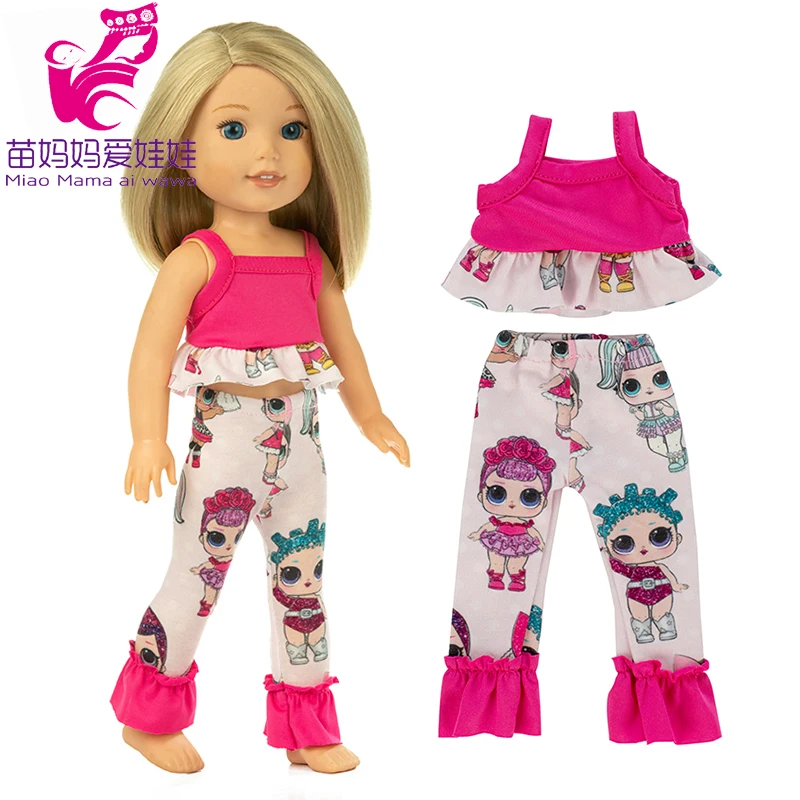 shirt jeans pants for 14.5 inch Wellie Wishers doll clothes Camille Ashlyn Kendall Emerson 38cm 40cm nancy dolls clothes - Цвет: A15