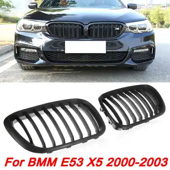 

2x Replacement Black Car Front kidney Hood Grill Grille Sport Racing Grill For BMW E53 X5 Pre-Facelift 1999 2000 2001 2002 2003