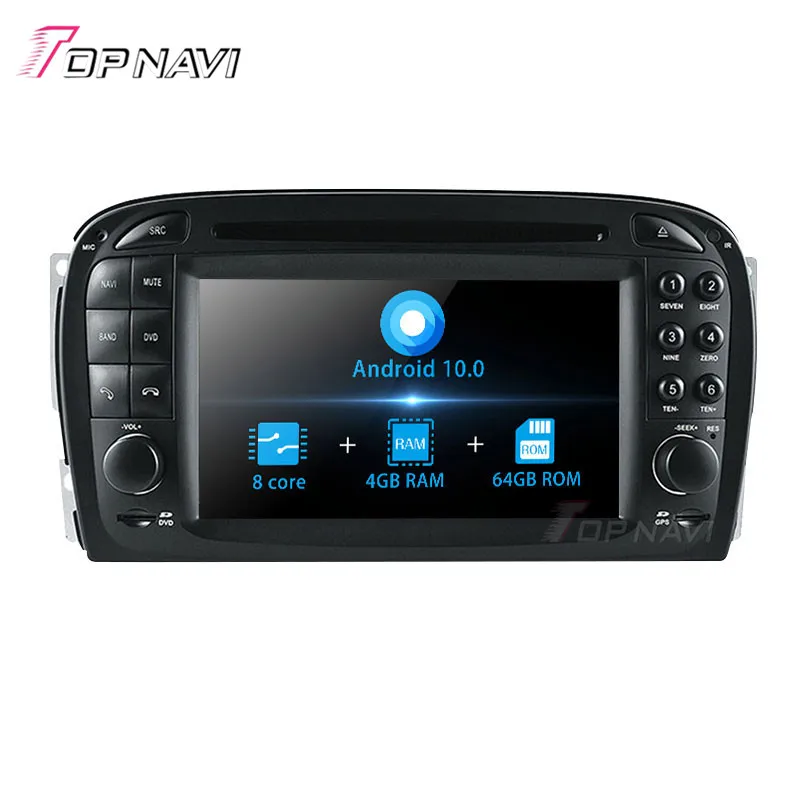 TOPNAVI Android 10 0 Восьмиядерный автомобильный DVD мультимедийный плеер для Benz SL R230 (2001 2002