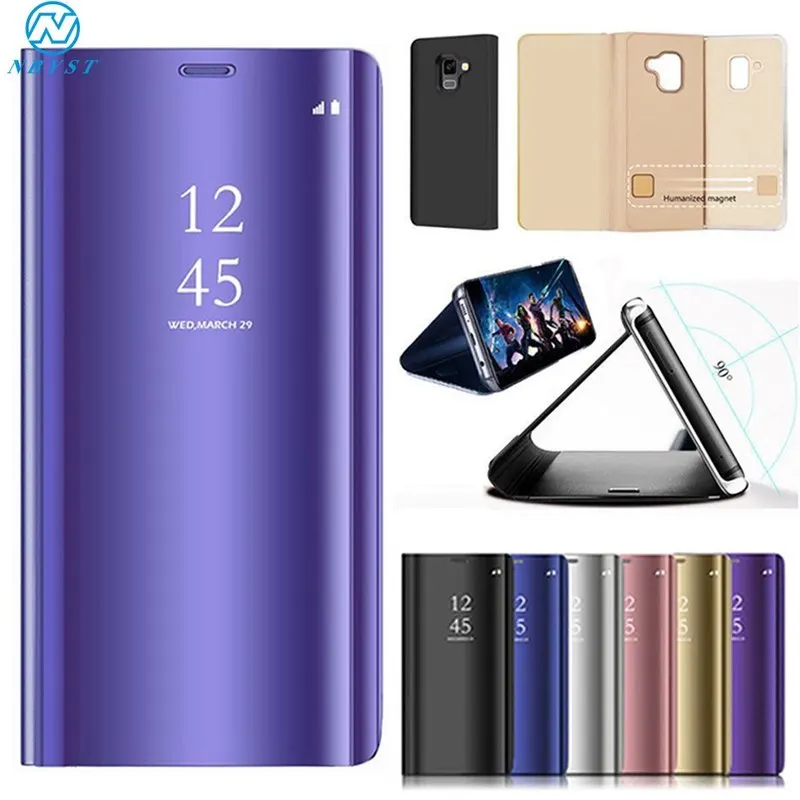 Зеркальный чехол книжка для Honor 9X Pro V30 7A 7C телефона Huawei Y7P Y5 Y6 2019 8A 8S 8C 8X 20 10 9 8