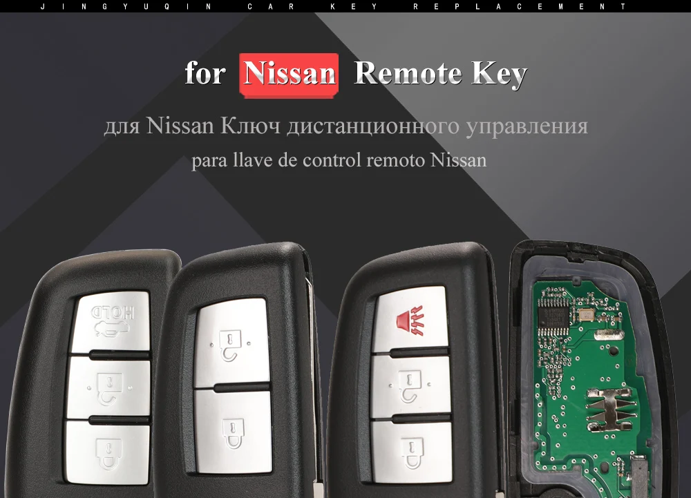 Jingyuqin 2/3 Tasten 433MHz 4A PCF7952E Flip Remote Key Für Nissan Qashqai J11 Pulsar C13 Juke F15 X-trail T32 Micra CWTWB1G767 – Detail 1