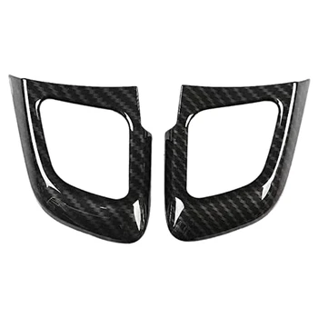 

2Pcs Carbon Fiber Car Steering Wheel Control Frame Trim for Range Rover Evoque 2012-2017 Car Accessories