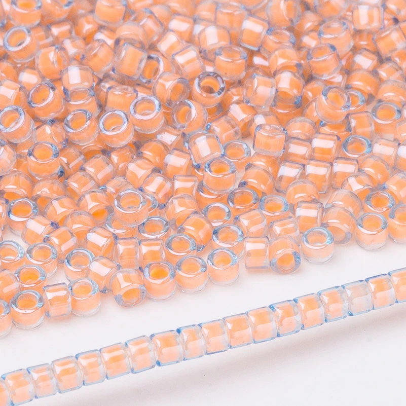 Soeather японский Seedbeads Miyuki Delica 11/0 DB2031 красный зеленый цвет Непрозрачное ожерелье родные Бисероплетение в одежде 6 г about1200шт - Цвет: DB2042