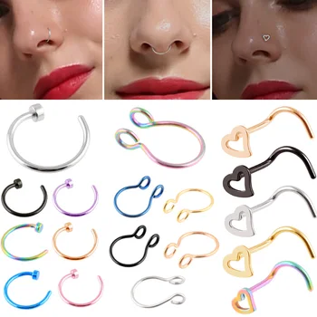

Fashion Charm Women Nose Ring New Arrival Punk Clip Fake Piercing Body Unisex Man Nose Ring Pircing Jewelry Wholesale Statement