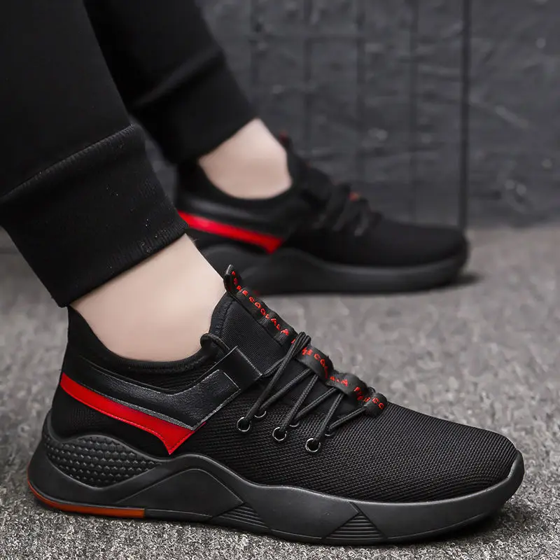 G01 black red Новое поступление, Мужская обувь из сетчатого материала, дышащие мужские кроссовки для тенниса, повседневные кроссовки, мужские кроссовки для тренировок, zapatillas hombre - Цвет: G01 black red