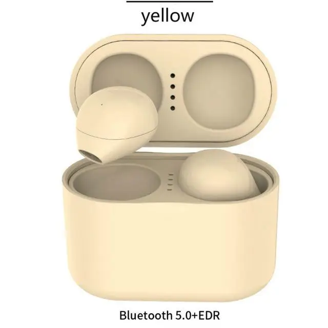 yellow X21 TWS беспроводные 5,0 Bluetooth наушники беспроводные стерео 3D HIFI спортивные наушники с зарядной коробкой Спортивная музыка Громкая связь с микрофоном - Цвет: yellow