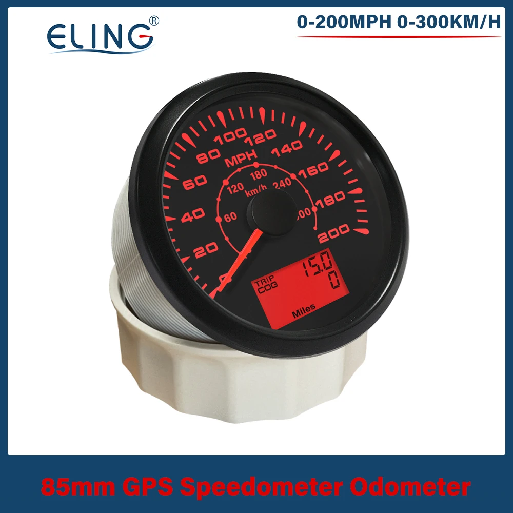 ELING 85mm GPS Speedometer Speedo Velometer 35MPH(50KM/H) 80MPH(120KM/H) 160MPH(220KM/H) 200MPH(300KM/H) for car boat | Автомобили и