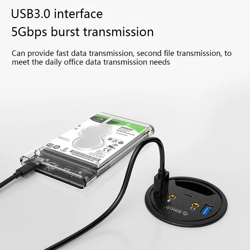 ORICO DESK 2U1C Desktop Splitter USB 3 0 HUB with Headphone Microphone Port Type C USB Interface Adapter for Laptop