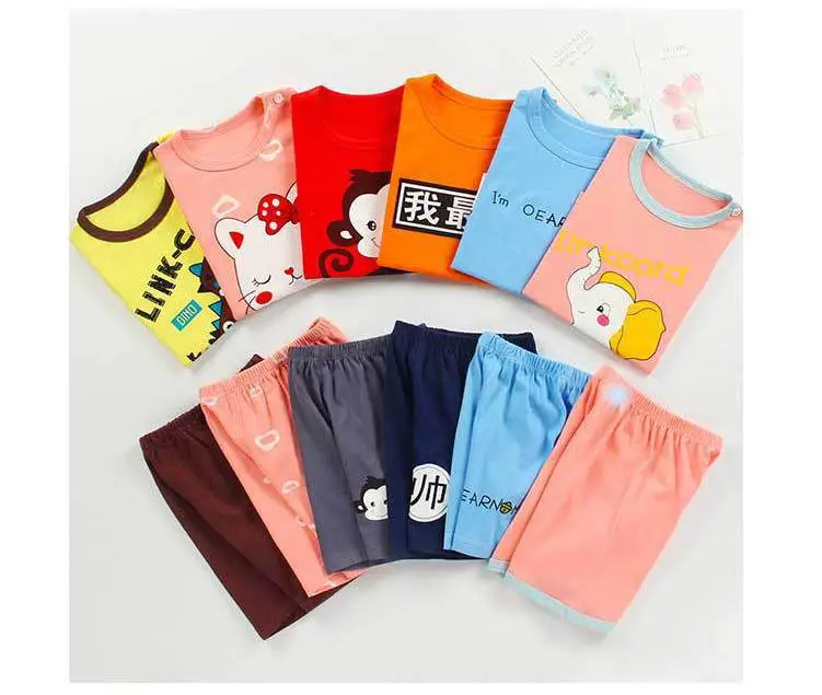 Clothing Sets best of sale Lovely Aniamal Clothing Children Newborn Outfit Kids Clothing Girl Boy Tops Shortsleeve Tee Shirts Clothing Set For 2021 Summer athletic clothing sets	