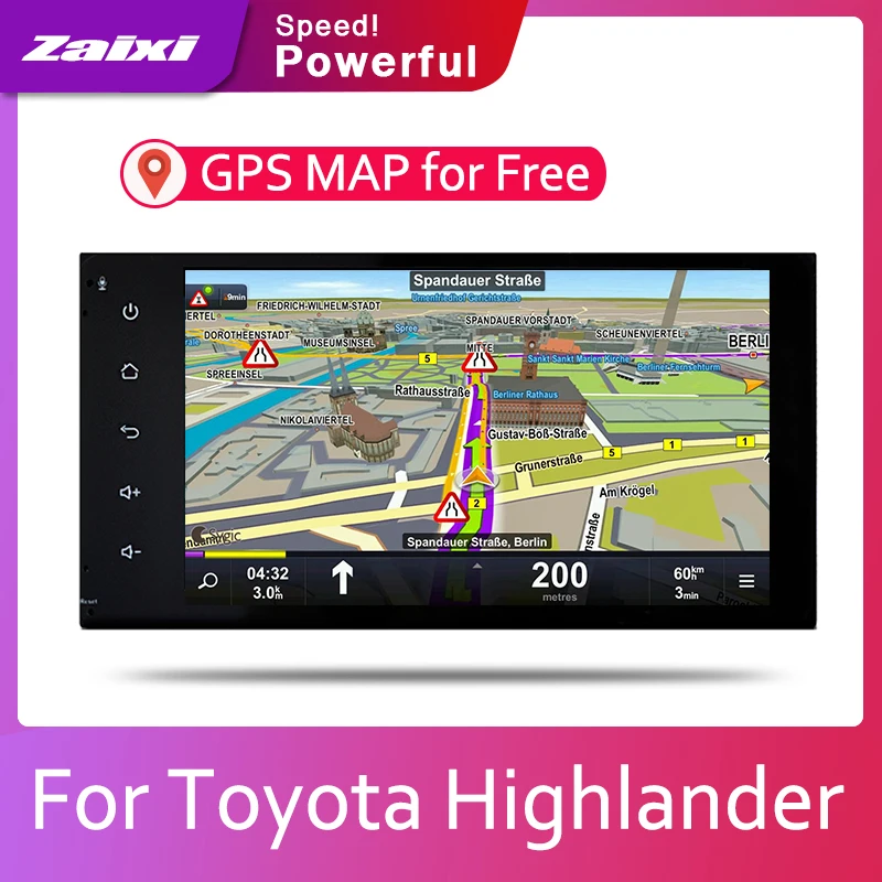 ZaiXi автомобильная система Android 1080P IPS ЖК экран для Toyota Highlander Kluger 2000 ~ 2007