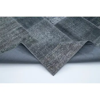 

170x242 Cm Grey Handmade Patchwork Rug-6x8 Ft