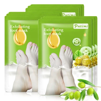 

PUTIMI 3pair Exfoliating Foot Mask Peeling Heels Moisture Foot Mask for Legs Exfoliation Mask Spa Socks Remove Dead Skin Mask