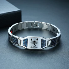 Уникальные магнитные браслеты для мужчин с голубым углеродным волокном, мужские наручные подарки, ювелирные изделия