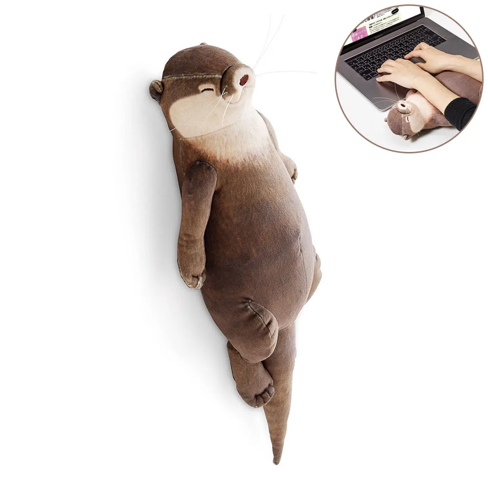 Funda de algodón con relleno de nutria para niños y niñas, almohadilla para la muñeca, almohada, regalo de Navidad y cumpleaños, 40cm