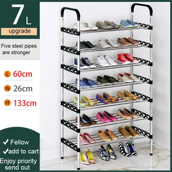 

Simple 3-5 Layers Non-woven with Handle Shoe Rack Fabric Dustproof Cabinet Organizer Holder DIY Foldable Stand Shoes Shelf