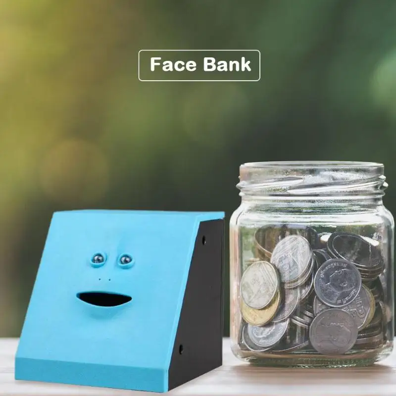 Human Face Smart Sensor Piggy Bank Electric Coin Storage Saving Box Creative Electric Induction Per