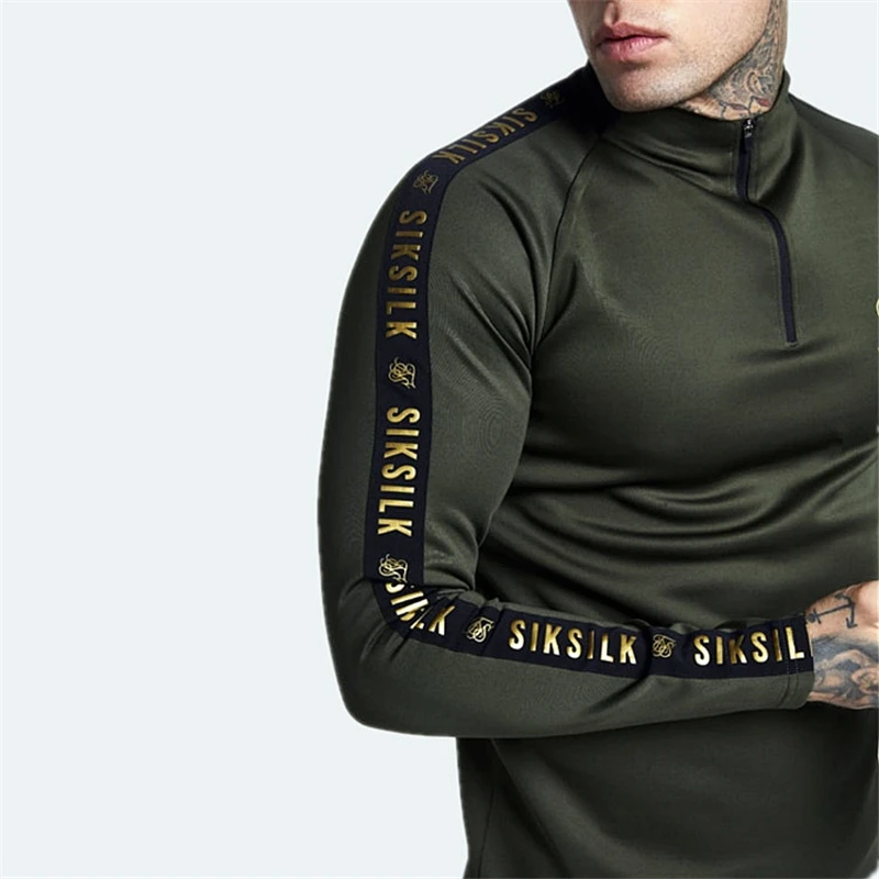 Sik Silk испанские рубашки мужские Siksilk футболка с длинным рукавом для мужчин осенние толстовки хип-хоп Уличная футболка Sik шелковая Толстовка