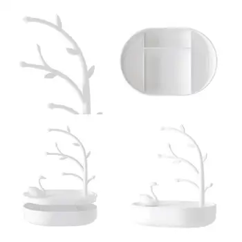 

Swan Storage Rack Pink Girl Heart Storage Rack Tree Jewelry Holder Organizer Storage Display Tower Necklace Earring Hair Tie Hol