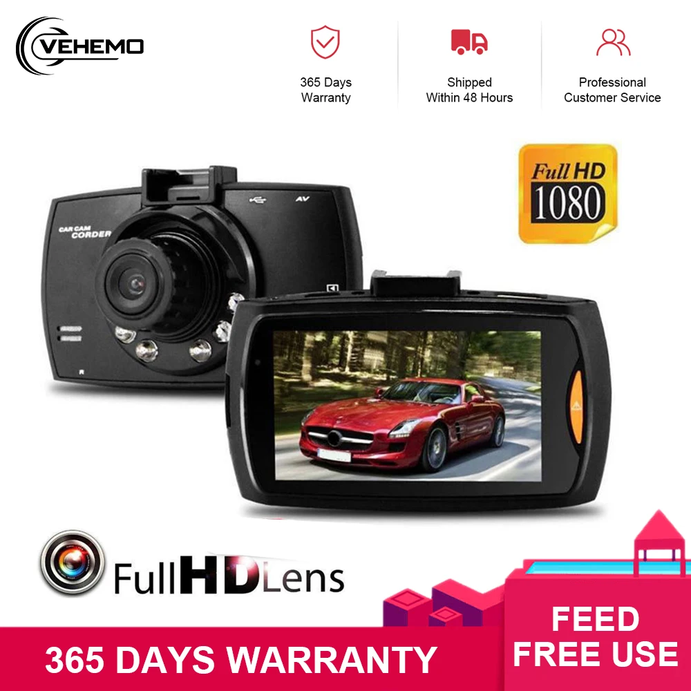 2 дюймов FHD 1080P двойной объектив Автомобильный видеорегистратор сенсорный экран