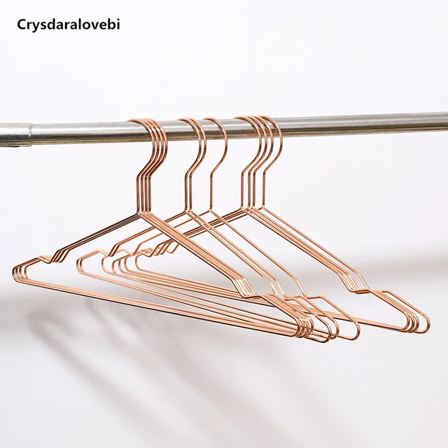 Beautiful Gold Aluminum Metal Suit Hangers Heavy Duty Coat Hangers (10 Pack