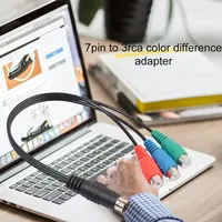 כבל מתאם 7 פין כבל הכבל זכר S-Video 3 RCA נקבה RGB Component כבל מתאם TV ממיר מתאם עבור DVD טלוויזיה (3)