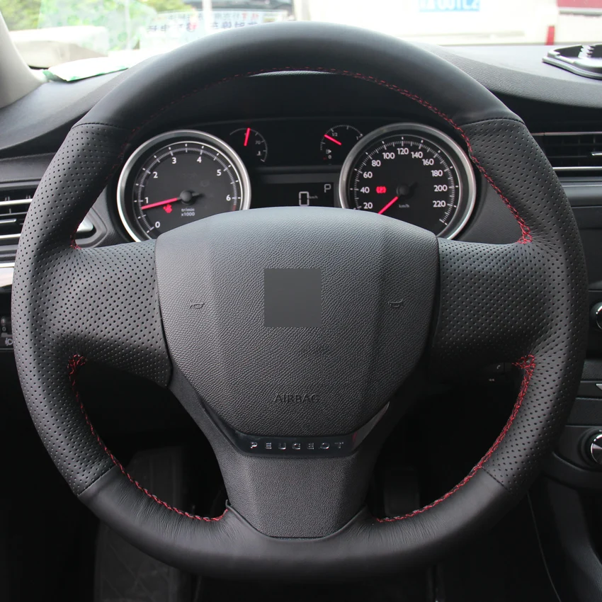 Чехол на руль из искусственной кожи для Citroen C3 XR 2015 2019 C4 2016 Peugeot 408 2014 Traveler 2019|Чехлы