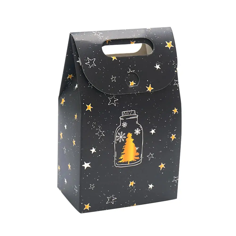 Бумажный мешок для конфет с изображением ночного неба и оленя, Рождественская Подарочная коробка, Рождественская коробка для шоколада, праздничная подарочная сумка - Цвет: 06
