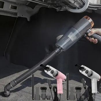 

Three-In-One Car Vacuum Cleaner 120W Strong Suction Wet And Dry Car Vacuum Cleaner High Power With Aromatherapy With Light