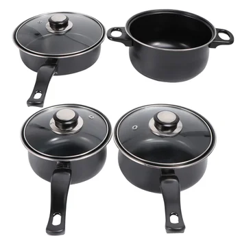 

1 Set of 7PCS Portable Cookware Set Non-stick Pan Frying Pan Kit Cooking Pots Frying Pan Lid Set Household Cooking Kitchenware S