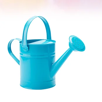 

1PC 1.5L Iron Watering Pot Garden Art Sprinkled Kettle Portable Watering Flower Can Children Beach Toys for Home Yard Garden (Ra