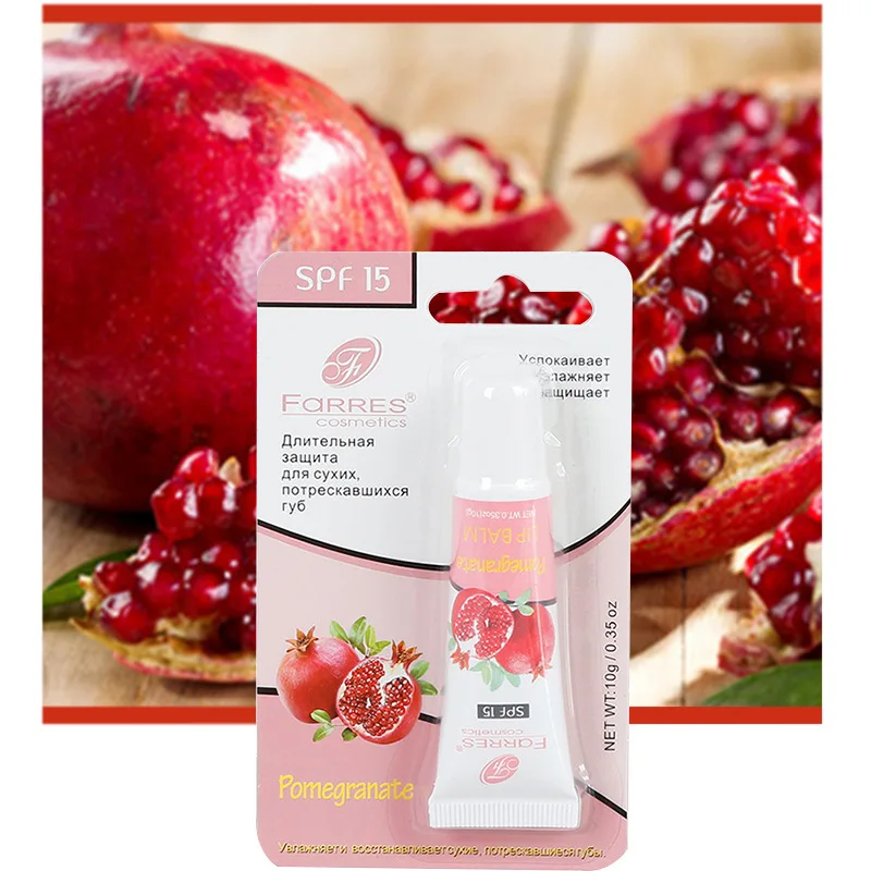 02 Pomegranate Farres увлажняющее масло для губ фруктовый Апельсин Яблоко клубника вкус анти-трещина губ эссенция длительный прозрачный бальзам для губ AM141 - Цвет: 02 Pomegranate