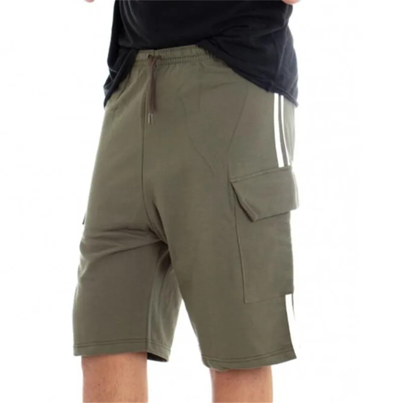 Army green Новые мужские спортивные шорты для фитнеса бодибилдинга Летние повседневные модные пляжные короткие мужские брюки тренировка Кроссфит хлопчатобумажные спортивные брюки - Цвет: Army green