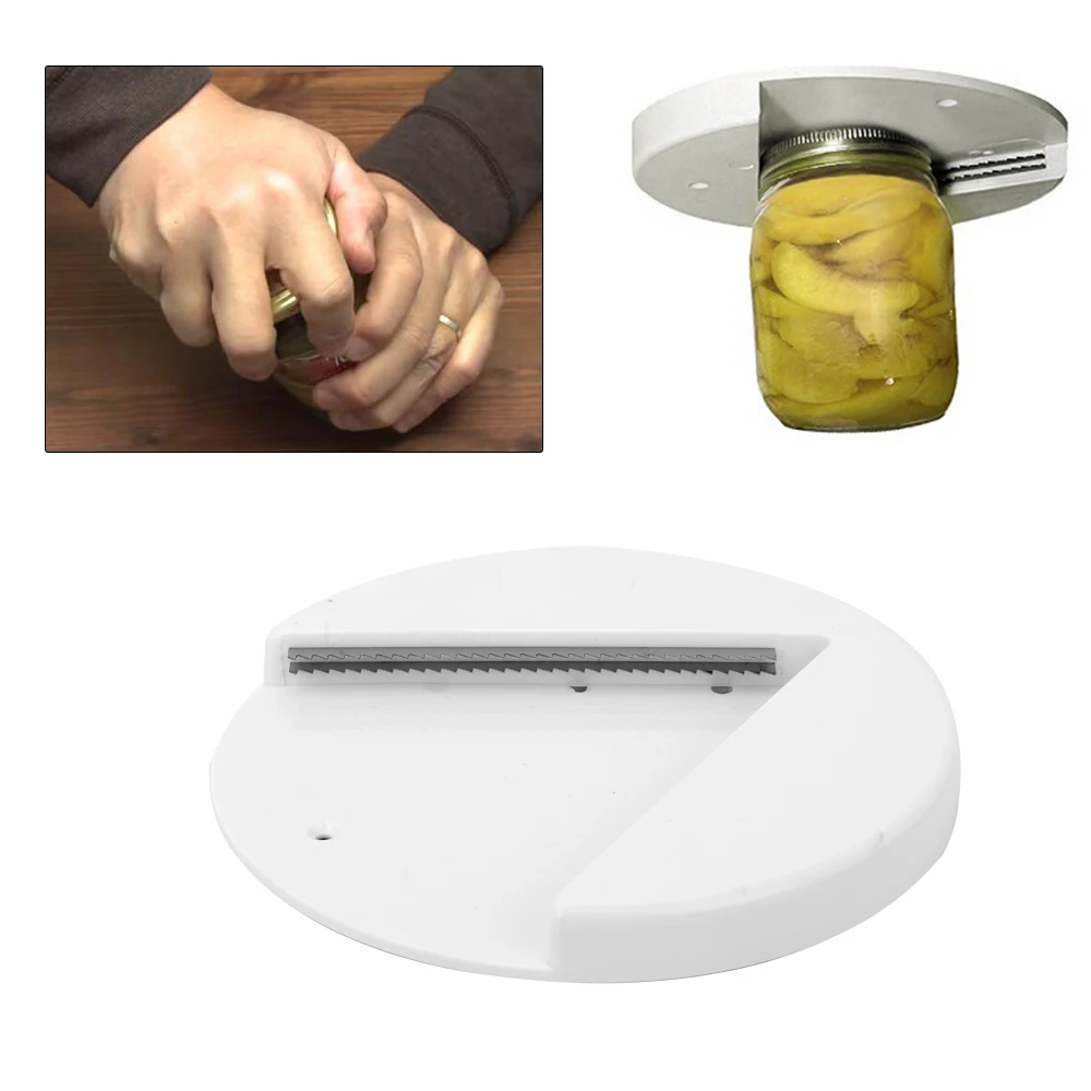 Under Cabinet Jar Opener Portable Kitchen Multi-function Cap Opener Opens Any Size Type of Lid for Arthritis Weak Hands Seniors