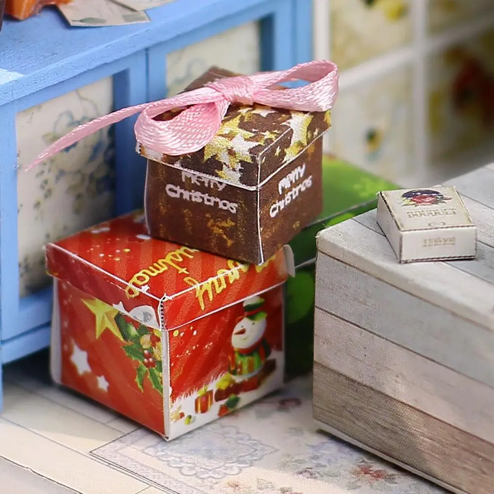 1/24 DIY Рождественский Пазл деревянный ручной сборный домик Модель игрушки для рождественского подарка