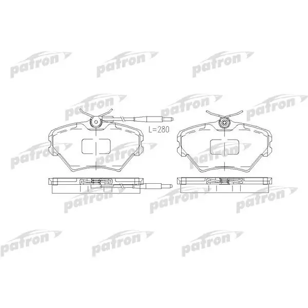Колодки тормозные дисковые передн RENAULT: LAGUNA 93-01 PATRON P